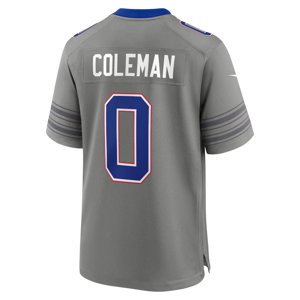 B.Bills #0 Keon Coleman Gray Blandc Nickel City Game Stitched Jerseys