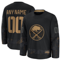 Blandc Custom B.Sabres Black 2024 Military Appreciation Practice Stitched Jerseys