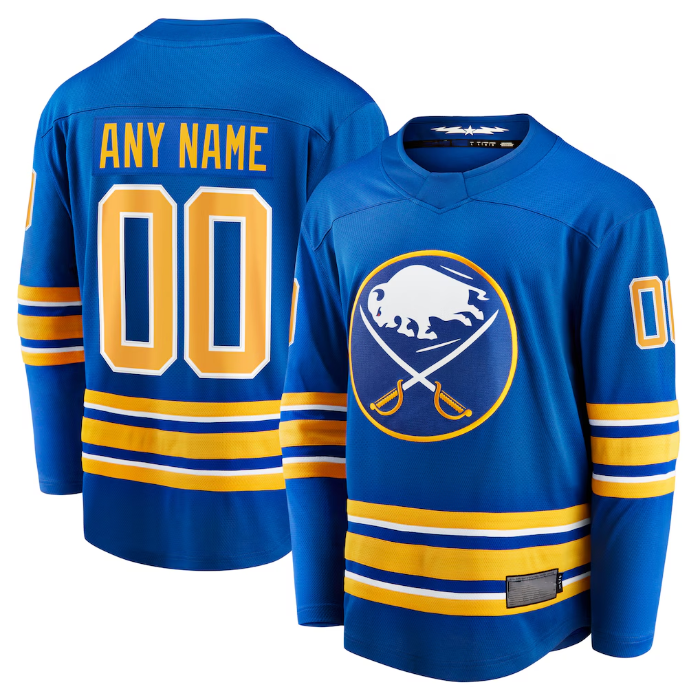 Blandc Custom B.Sabres Royal Home Breakaway Stitched Jerseys