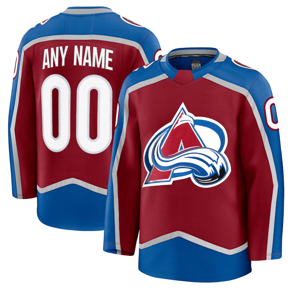 Blandc Custom C.Avalanche Burgundy Home Premium Jerseys