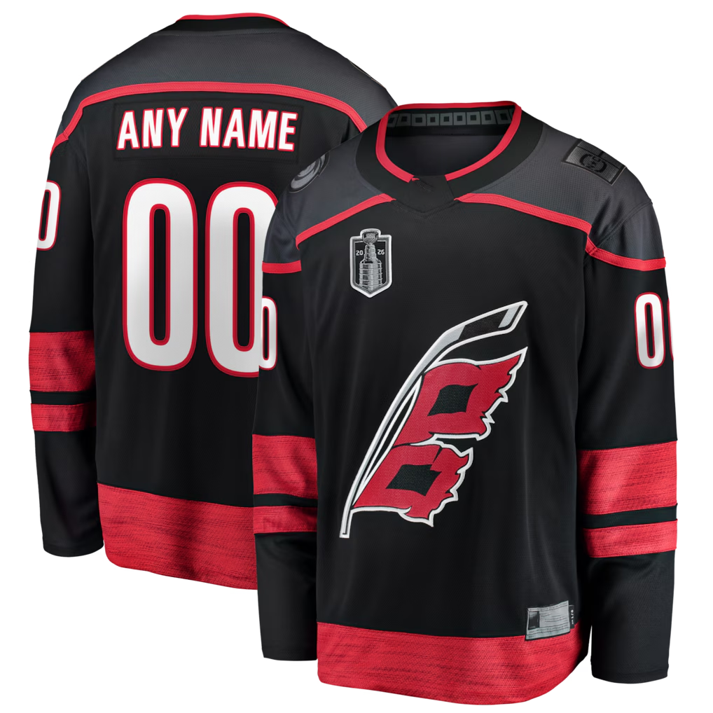 Blandc Custom C.Hurricanes Black 2026 Stanley Cup Champions Home Breakaway Custom Stitched Jerseys