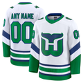Blandc Custom C.Hurricanes White Throwback Premium Stitched Jerseys