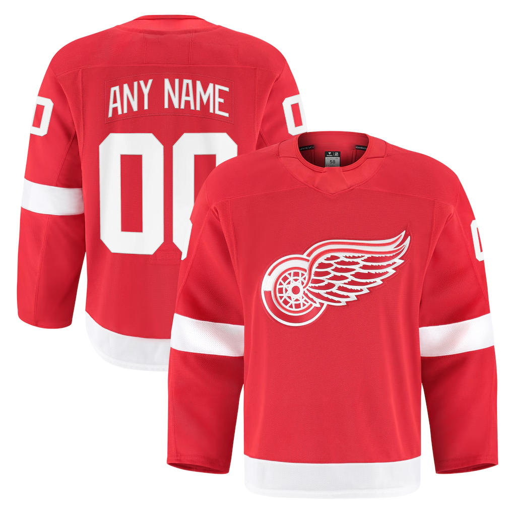 Blandc Custom DR.Wings Red Home Authentic Pro Jerseys