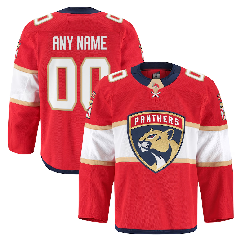 Blandc Custom F.Panthers Red Home Authentic Pro Jerseys
