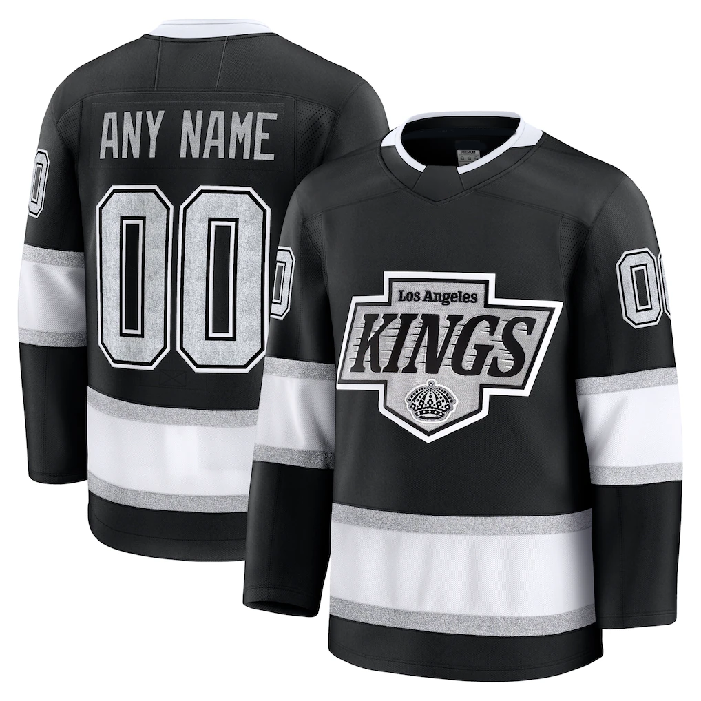 Blandc Custom LA.Kings Black Home Premium Jerseys
