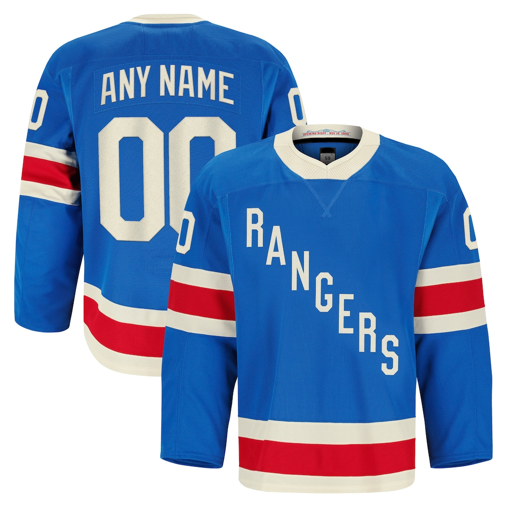 Blandc Custom NY.Rangers Blue Centennial Authentic Pro Jerseys