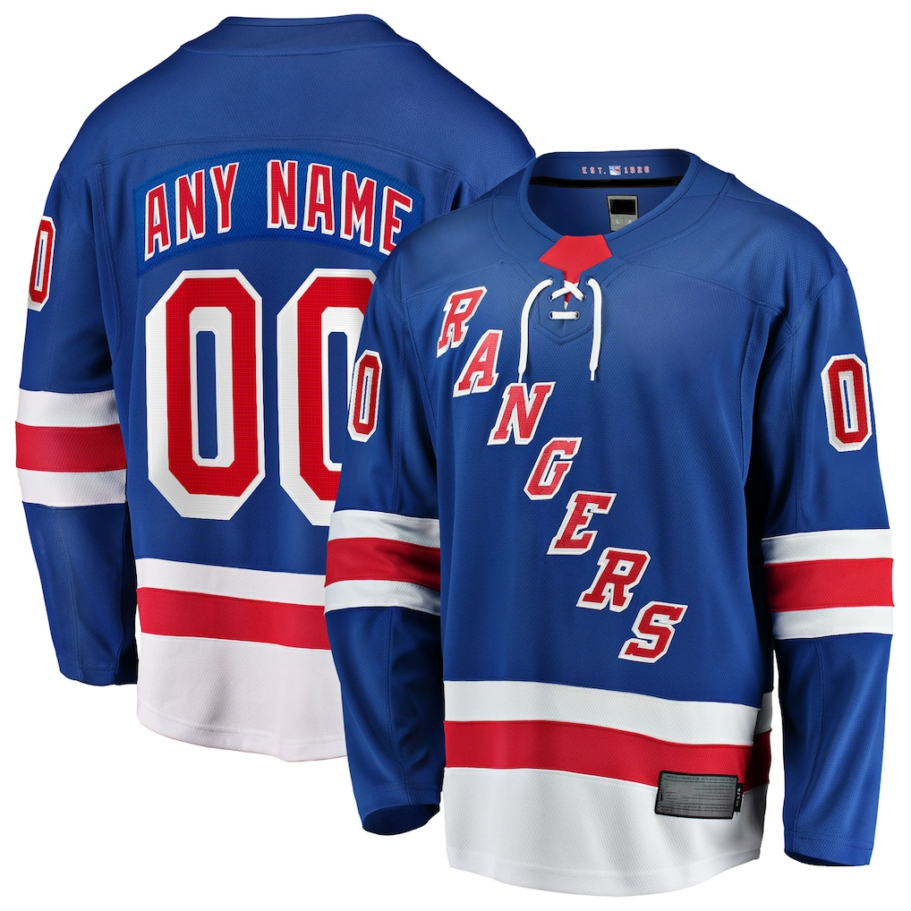 Blandc Custom NY.Rangers Blue Home Breakaway Jerseys