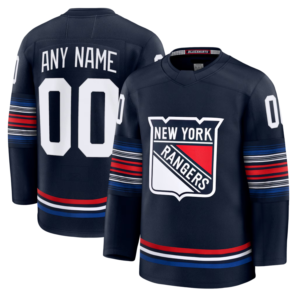 Blandc Custom NY.Rangers Navy Alternate Premium Jerseys