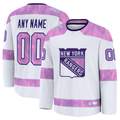 Blandc Custom NY.Rangers White 2024 Hockey Fights Cancer Practice Jerseys