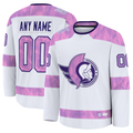 Blandc Custom O.Senators White 2024 Hockey Fights Cancer Practice Jerseys