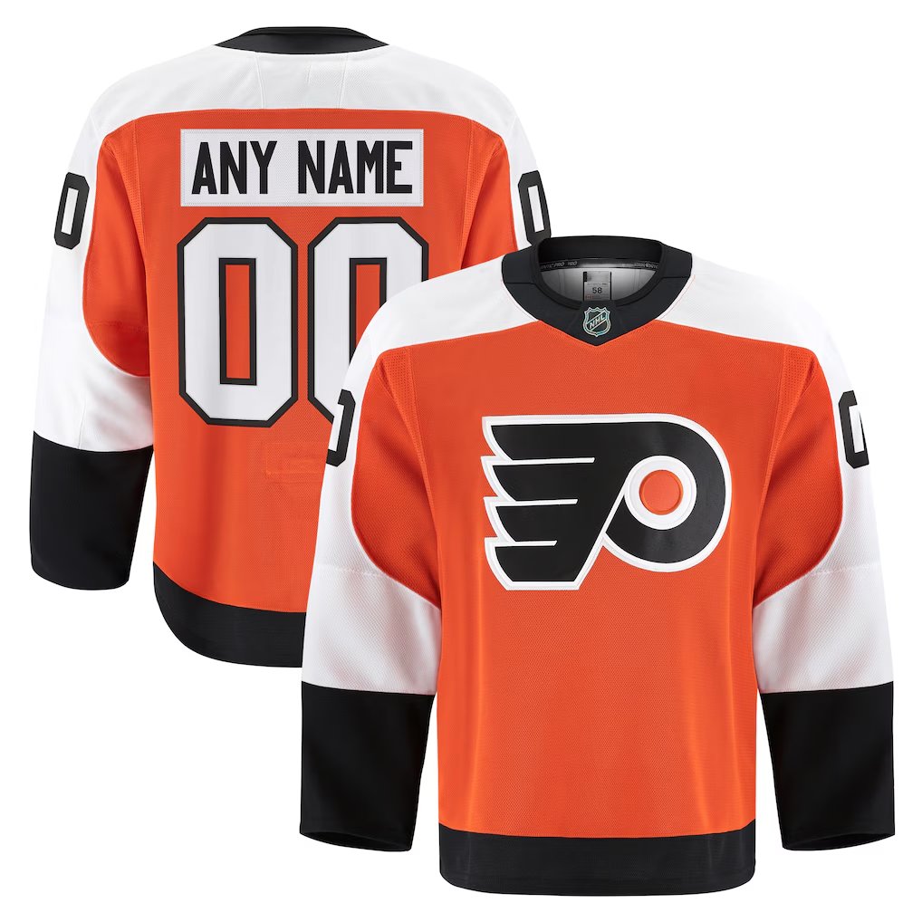 Blandc Custom P.Flyers Orange Home Authentic Pro Jerseys