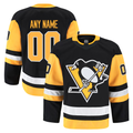 Blandc Custom P.Penguins Black Home Authentic Pro Jerseys
