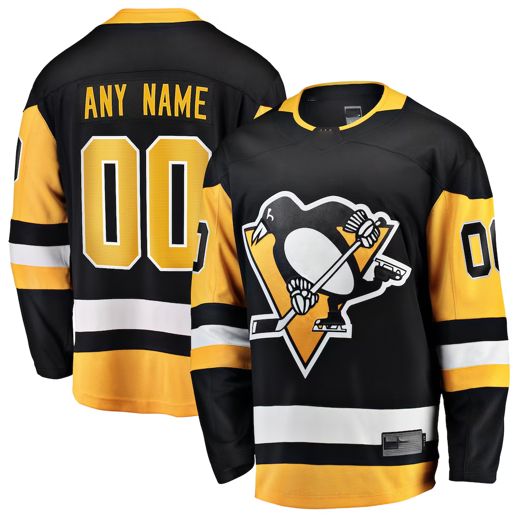 Blandc Custom P.Penguins Black Home Breakaway Jerseys