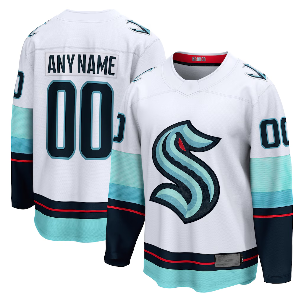 Blandc Custom S.Kraken White Away Breakaway Jerseys