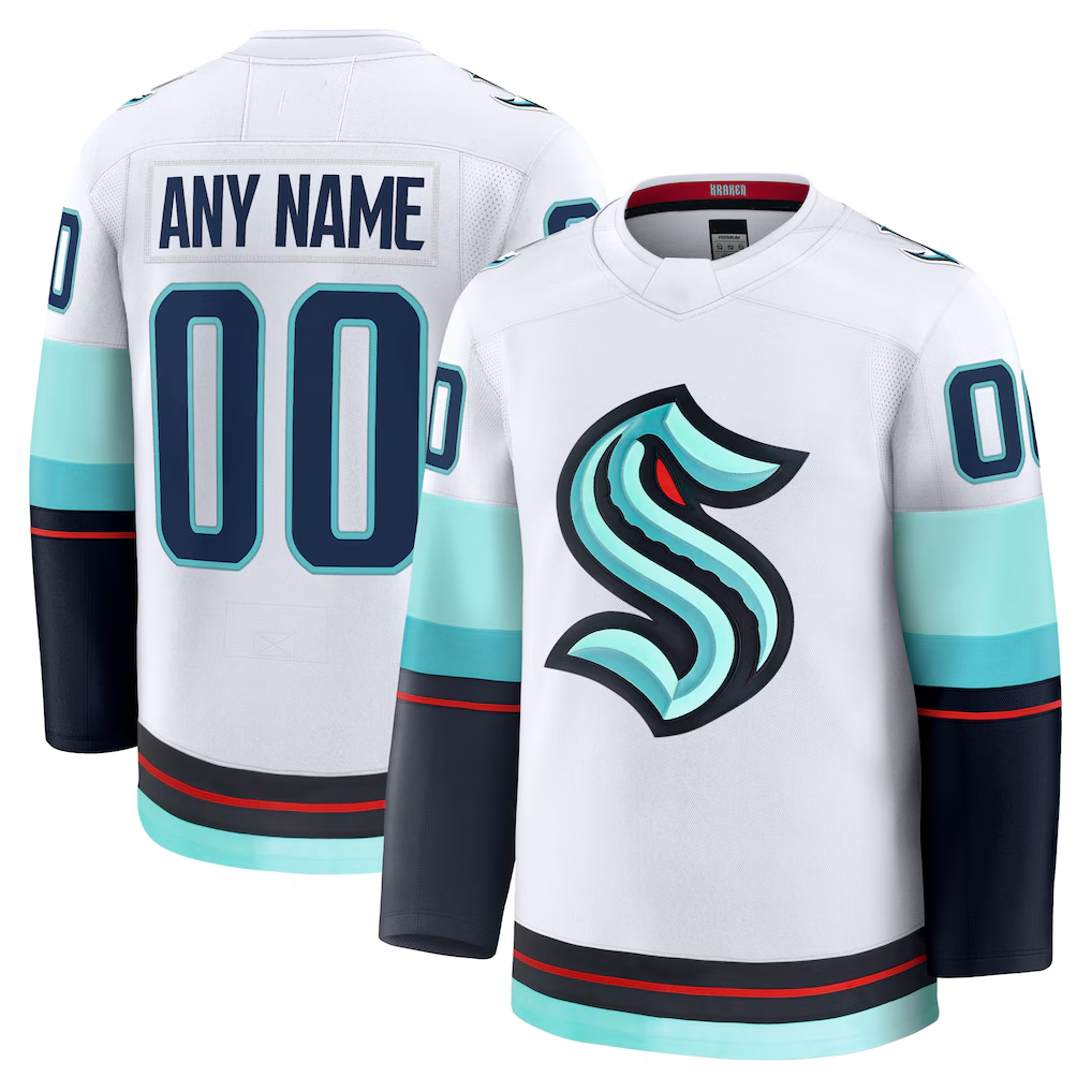 Blandc Custom S.Kraken White Away Premium Jerseys