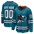 Blandc Custom SJ.Sharks Teal Home Breakaway Jerseys