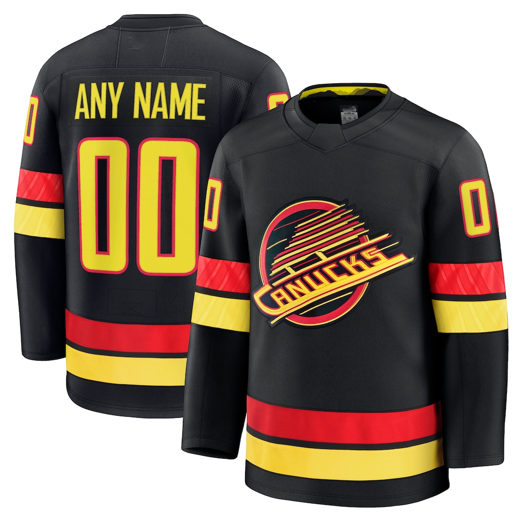 Blandc Custom V.Canucks Black Alternate Premium Jerseys