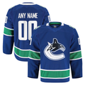 Blandc Custom V.Canucks Blue Home Authentic Pro Jerseys
