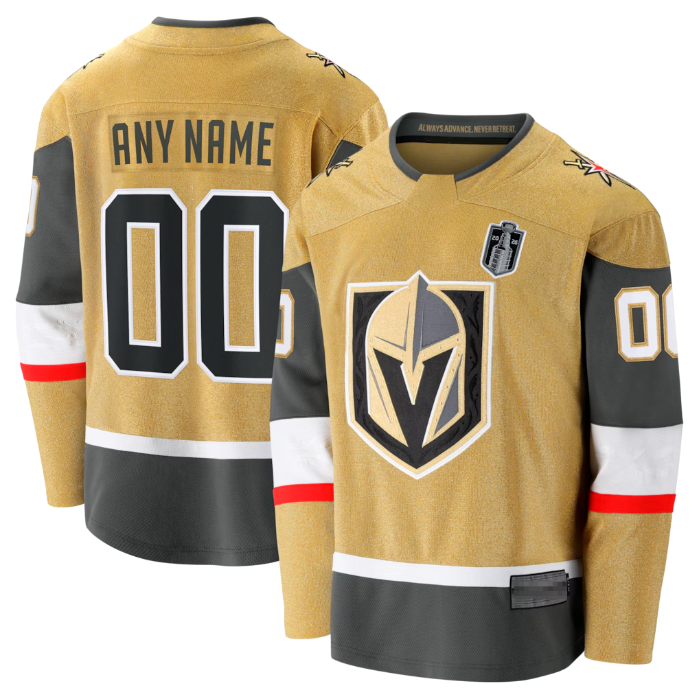 Blandc Custom VG.Knights Gold 2026 Stanley Cup Final Breakaway Jerseys