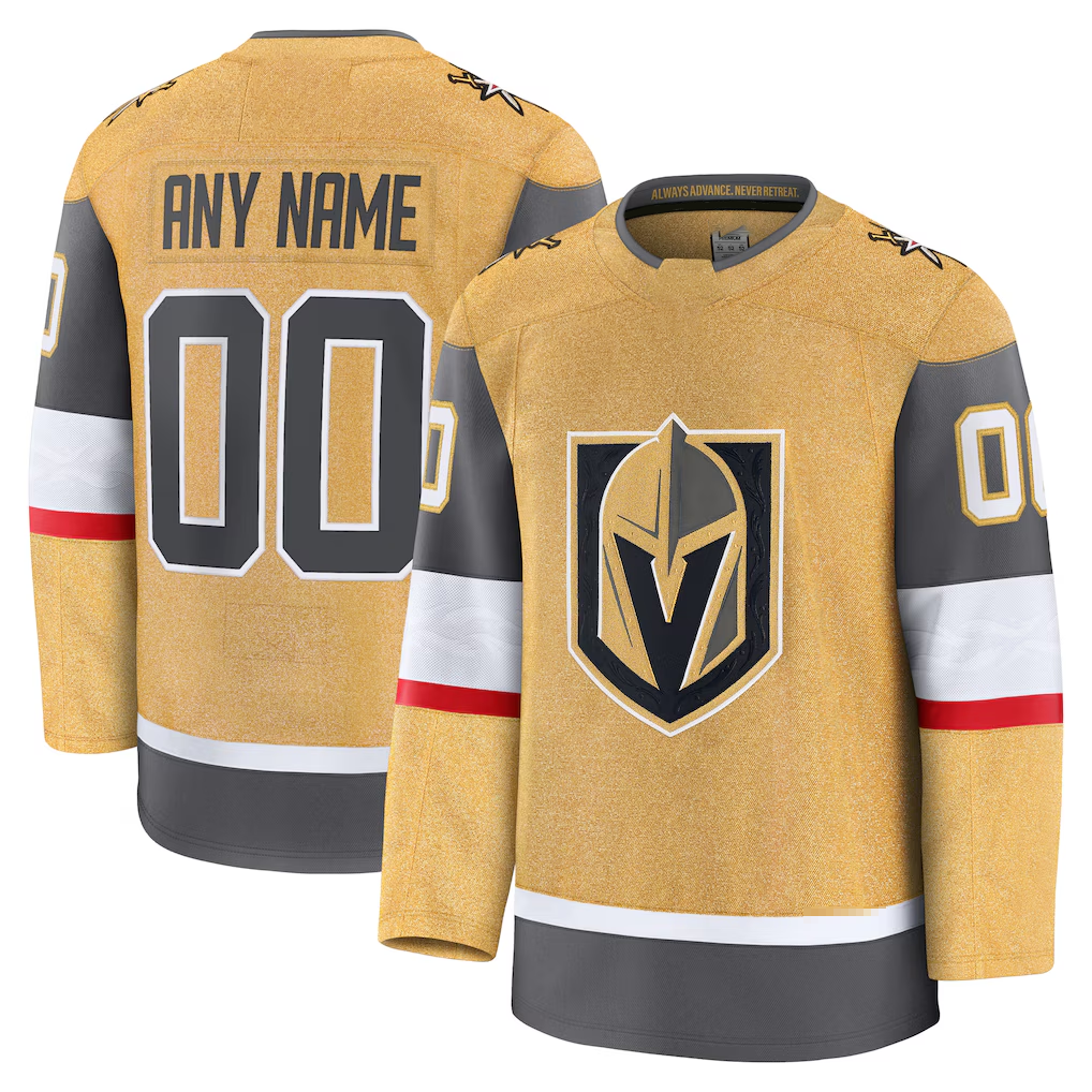 Blandc Custom VG.Knights Gold Home Premium Jerseys