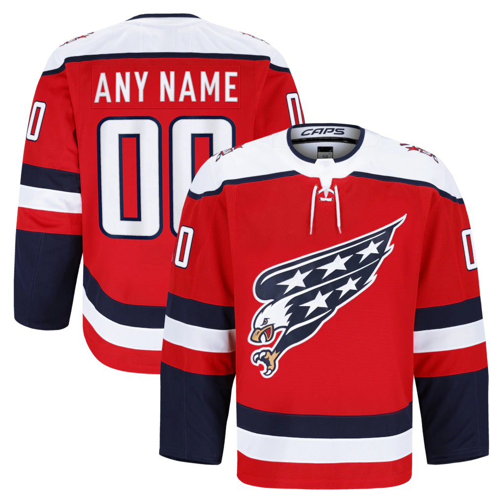 Blandc Custom W.Capitals Red Alternate Authentic Pro Jerseys