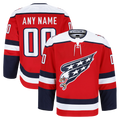 Blandc Custom W.Capitals Red Alternate Authentic Pro Jerseys