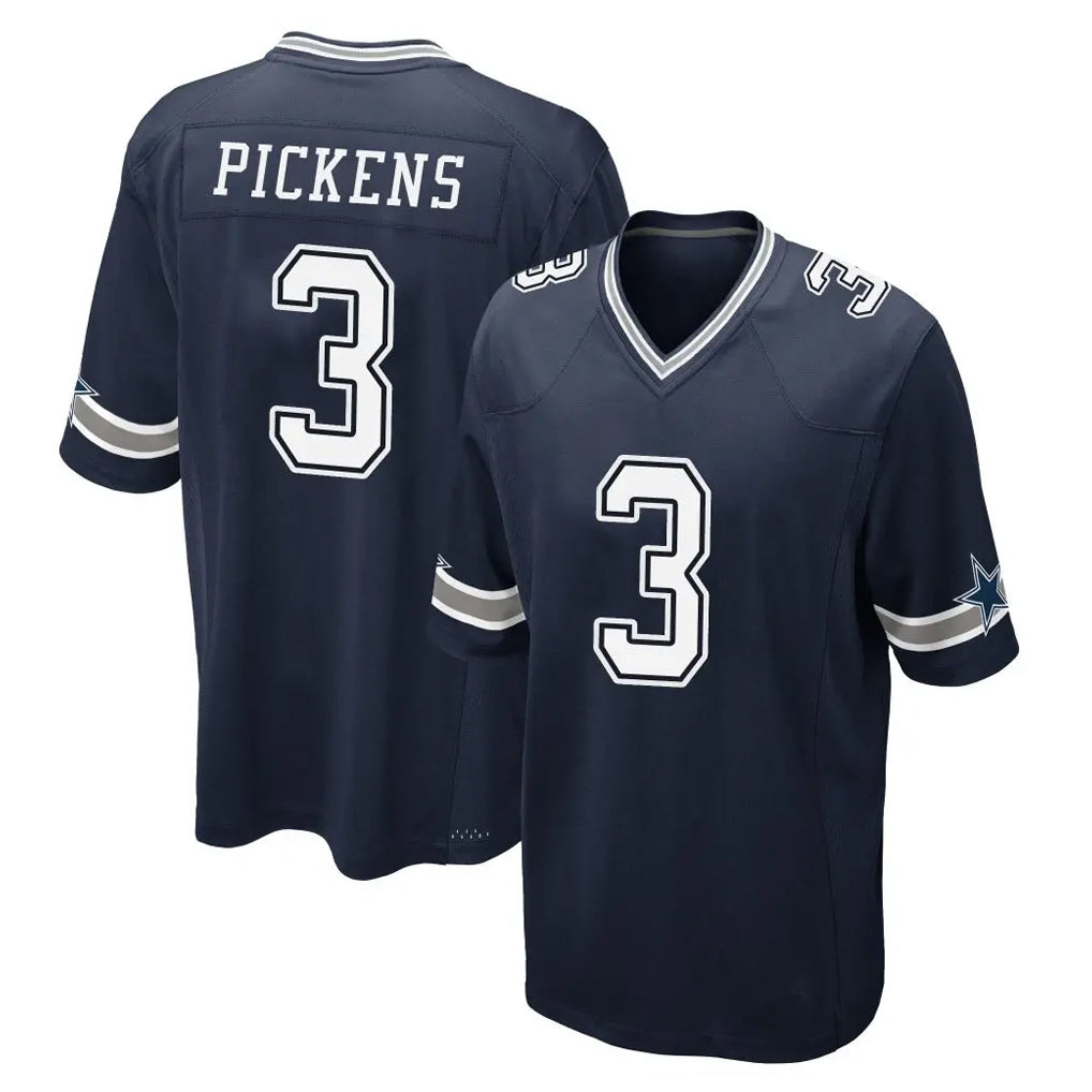 Blandc D.Cowboys #3 George Pickens Player Navy Home Game Stitched Jerseys