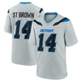 Blandc D.Lions #14 Amon-Ra St. Brown Player Silver 2026 Rivalries Collection Home Game Stitched Jerseys