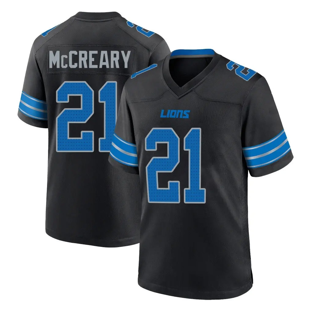 Blandc D.Lions #21 Roger McCreary Player Black Alternate Home Game Stitched Jerseys