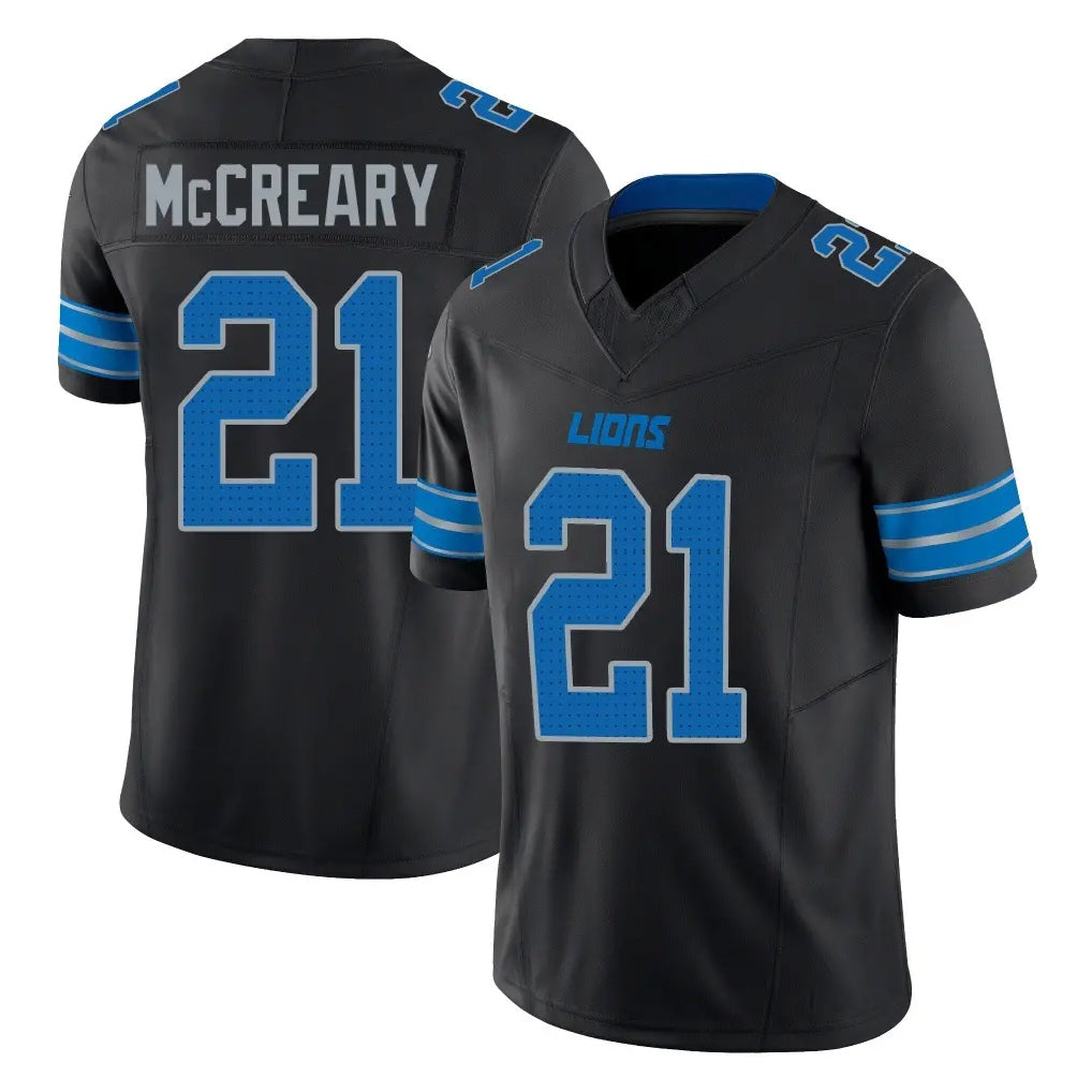 Blandc D.Lions #21 Roger McCreary Player Black Alternate Vapor F.U.S.E. Limited Home Game Stitched Jerseys