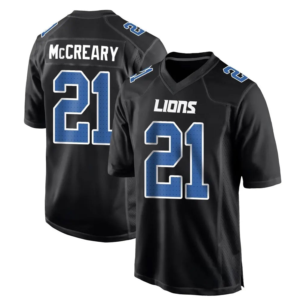 Blandc D.Lions #21 Roger McCreary Player Black Fashion Home Game Stitched Jerseys