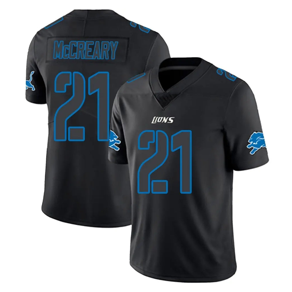 Blandc D.Lions #21 Roger McCreary Player Black Impact Limited Home Game Stitched Jerseys