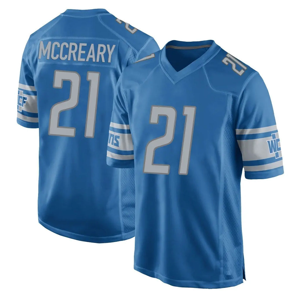 Blandc D.Lions #21 Roger McCreary Player Blue Home Game Stitched Jerseys