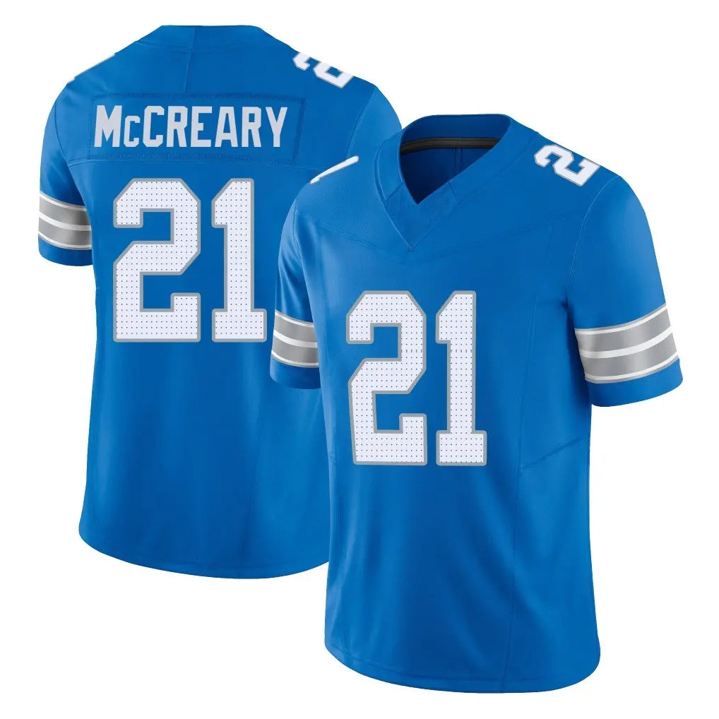 Blandc D.Lions #21 Roger McCreary Player Blue Limited Vapor F.U.S.E. Alternate Home Game Stitched Jerseys