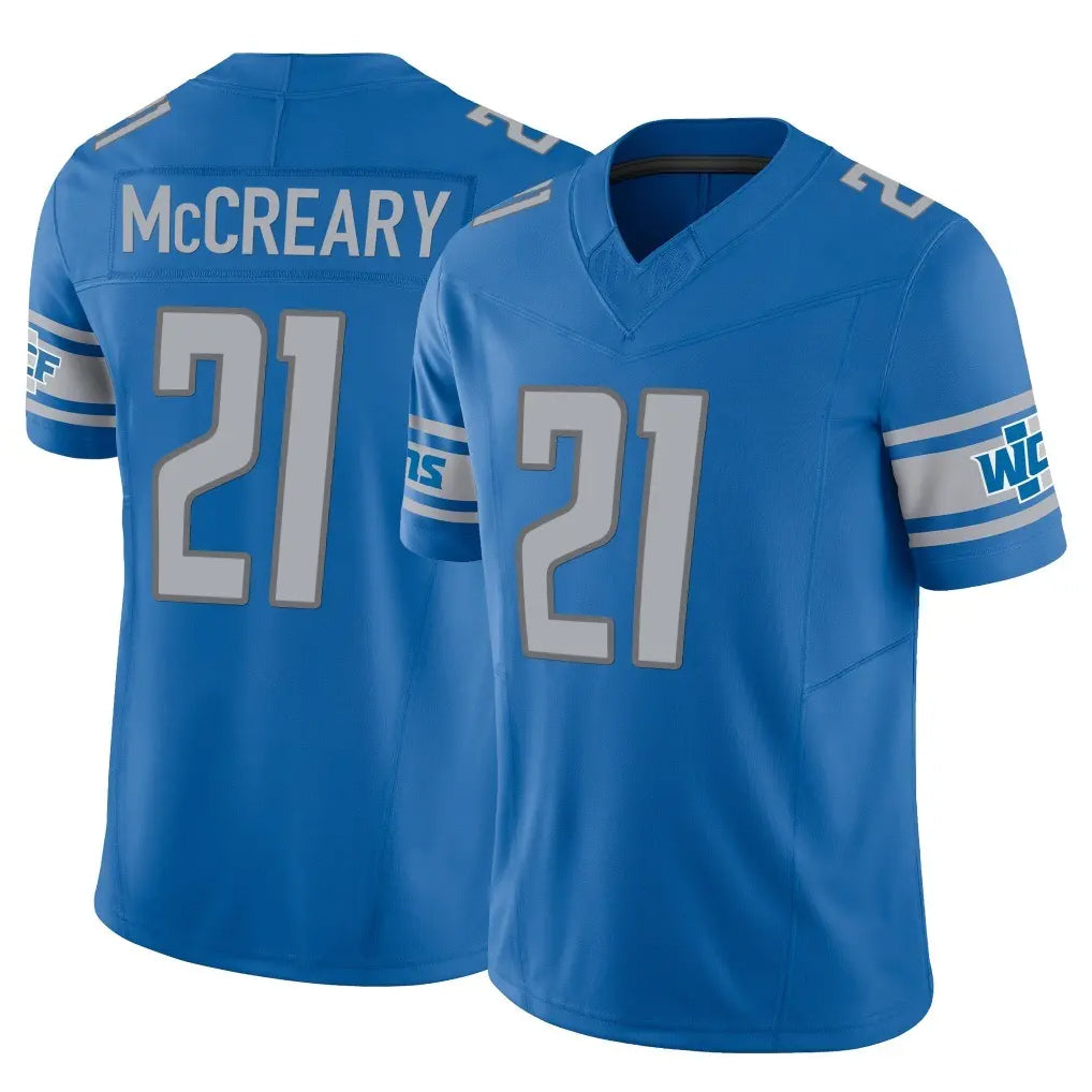 Blandc D.Lions #21 Roger McCreary Player Blue Vapor F.U.S.E. Limited Home Game Stitched Jerseys