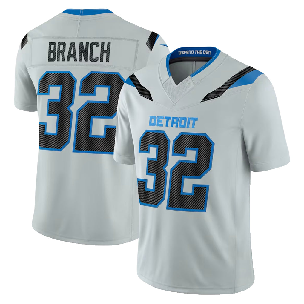 Blandc D.Lions #32 Brian Branch Player Silver Limited 2026 Rivalries Collection Home Game Stitched Jerseys