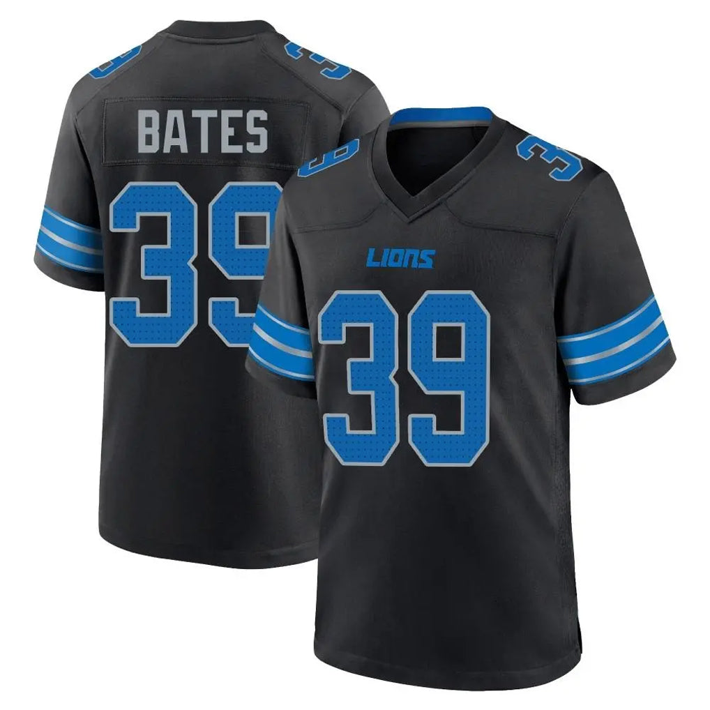 Blandc D.Lions #39 Jake Bates Player Black Alternate Home Game Stitched Jerseys