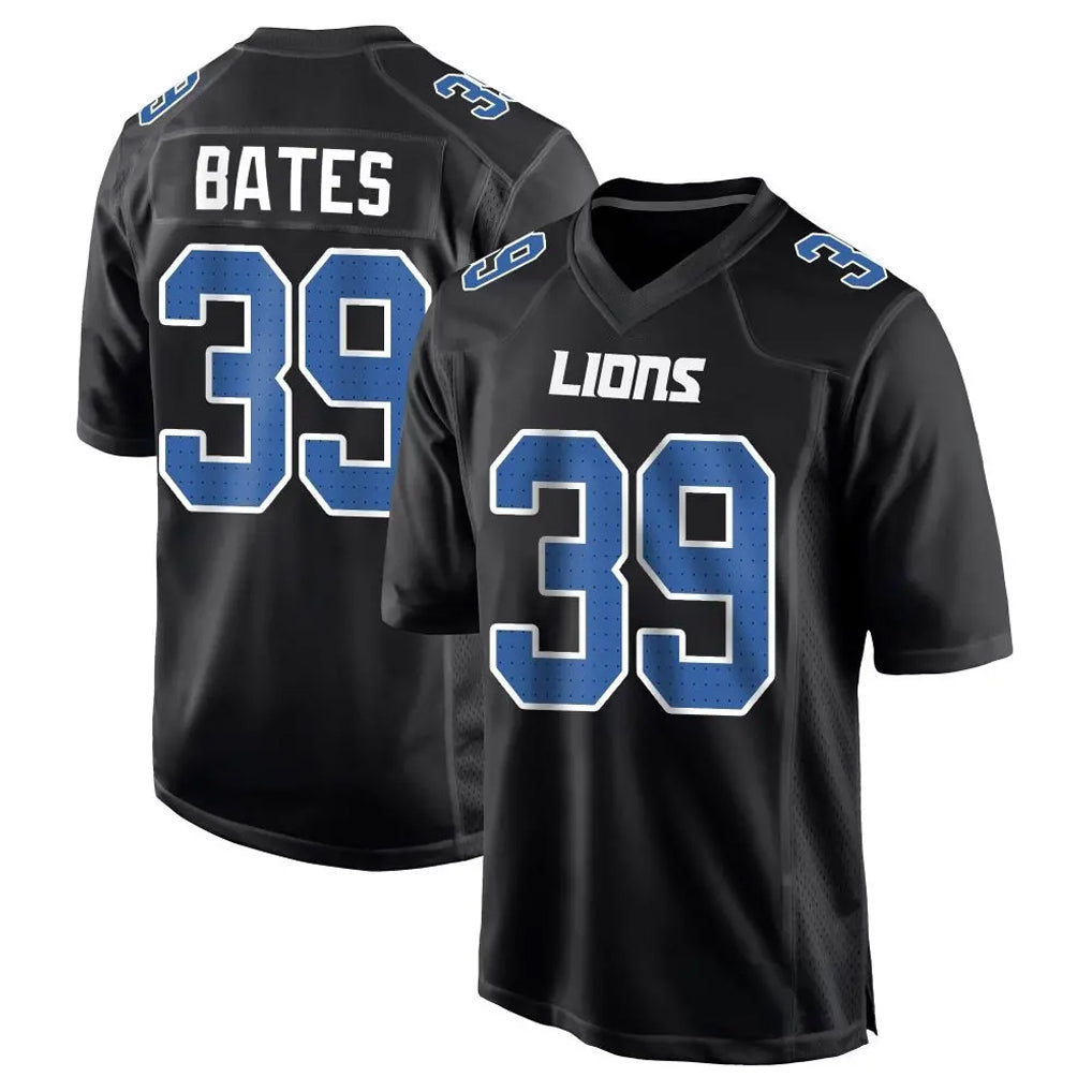 Blandc D.Lions #39 Jake Bates Player Black Fashion Home Game Stitched Jerseys