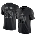 Blandc D.Lions #39 Jake Bates Player Black Reflective Limited Home Game Stitched Jerseys