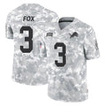 Blandc D.Lions #3 Jack Fox Player Arctic Camo Salute To Service Limited Stitched Jerseys