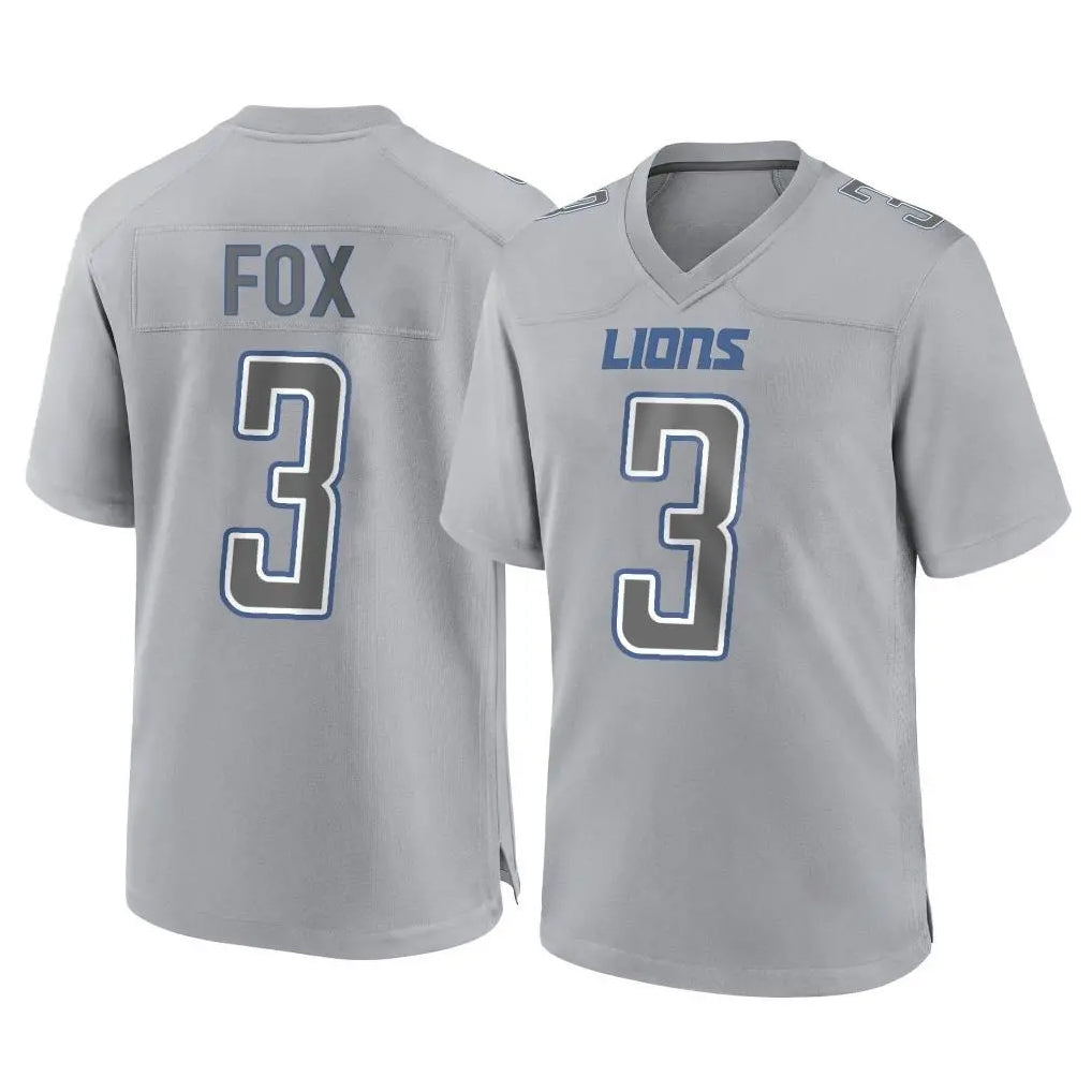 Blandc D.Lions #3 Jack Fox Player Gray Atmosphere Fashion Home Game Stitched Jerseys