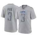 Blandc D.Lions #3 Jack Fox Player Gray Atmosphere Fashion Home Game Stitched Jerseys