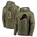 Blandc D.Lions #3 Jack Fox Player Olive Salute to Service Pullover Hoodies Home Game Stitched Jerseys
