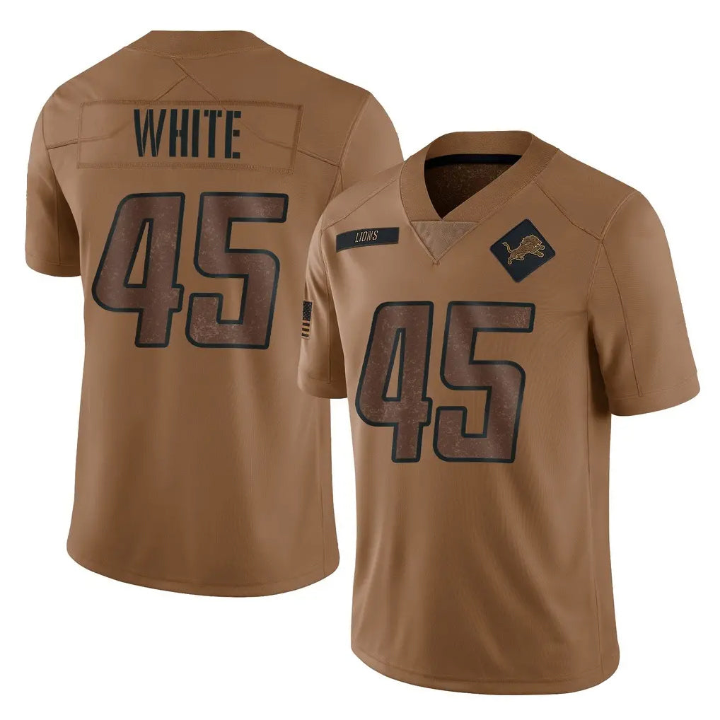 Blandc D.Lions #45 Devin White Player Brown Salute To Service Limited Stitched Jerseys