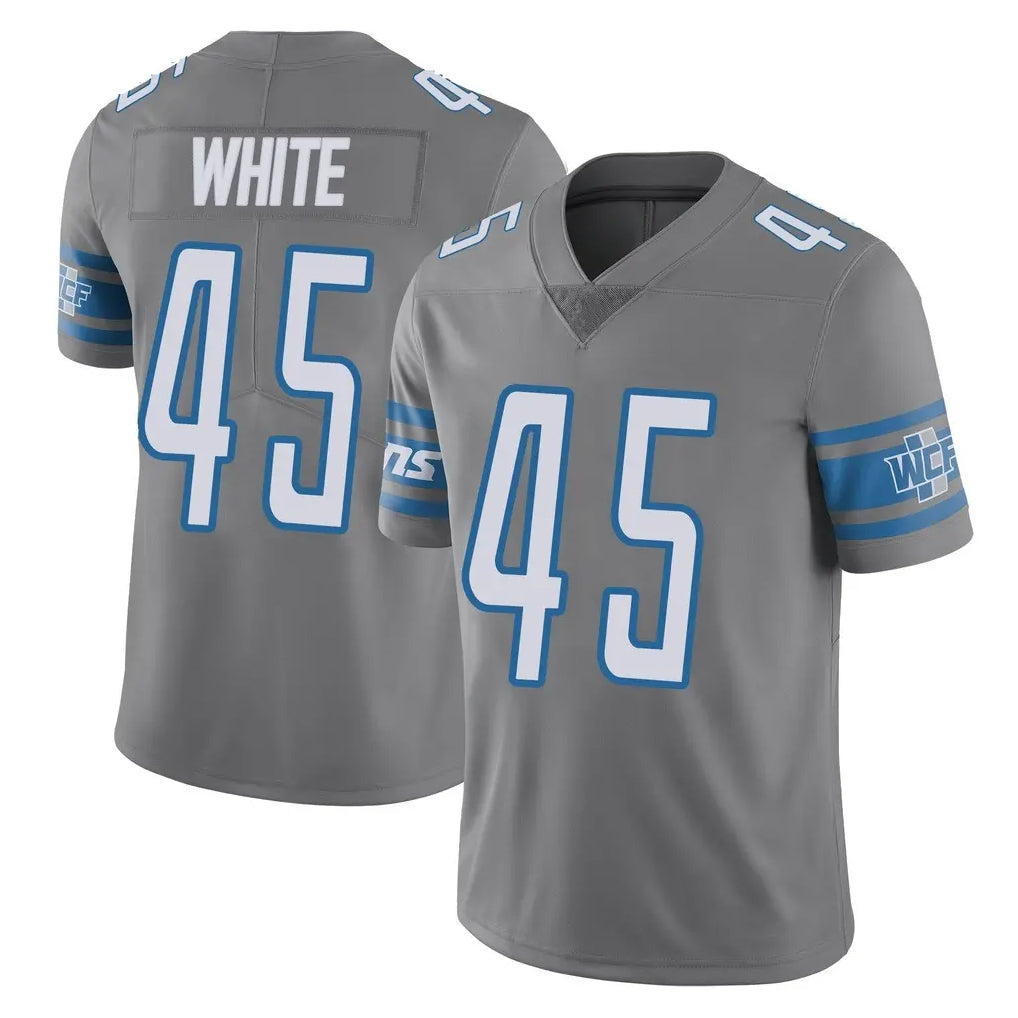 Blandc D.Lions #45 Devin White Player Gray Vapor Untouchable Limited Home Game Stitched Jerseys