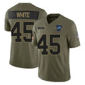 Blandc D.Lions #45 Devin White Player Olive 2025 Salute To Service Limited Home Game Stitched Jerseys