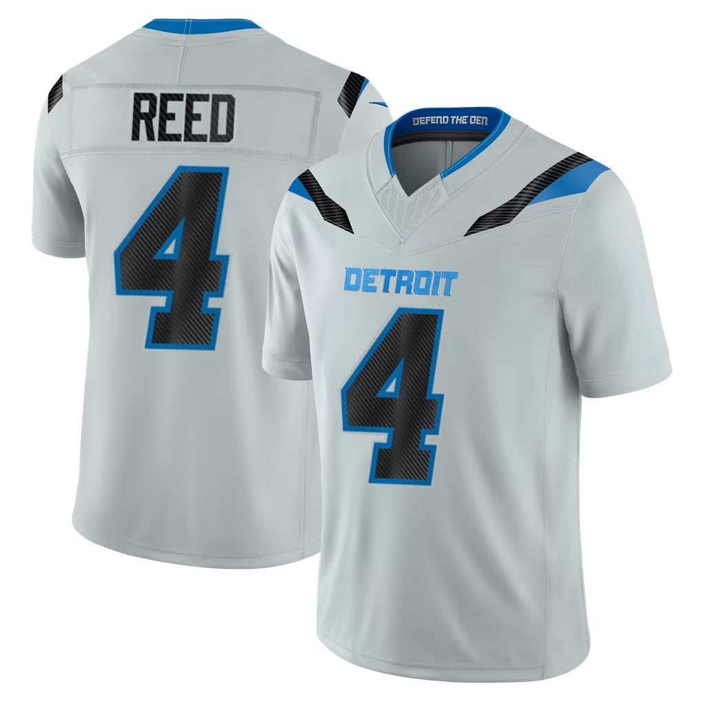 Blandc D.Lions #4 D.J. Reed Player Silver Limited 2026 Rivalries Collection Home Game Stitched Jerseys