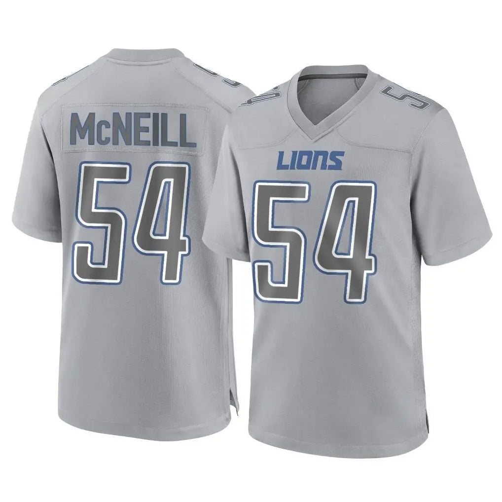 Blandc D.Lions #54 Alim McNeill Player Gray Atmosphere Fashion Home Game Stitched Jerseys