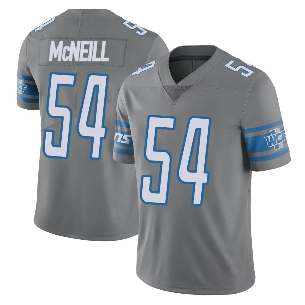 Blandc D.Lions #54 Alim McNeill Player Gray Vapor Untouchable Limited Home Game Stitched Jerseys