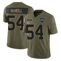 Blandc D.Lions #54 Alim McNeill Player Olive 2025 Salute To Service Limited Home Game Stitched Jerseys